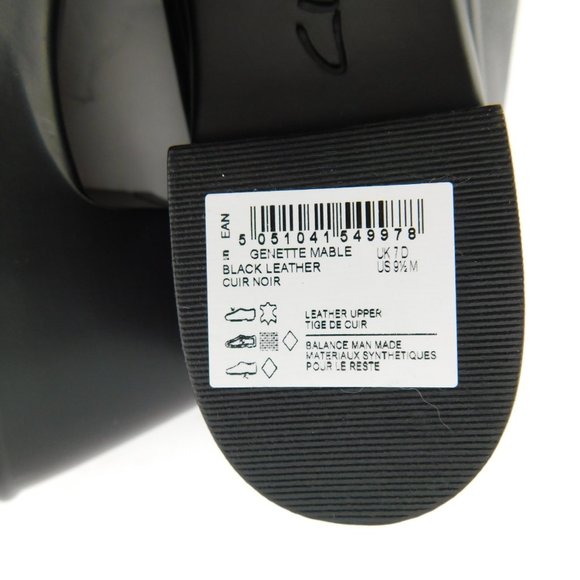 Unworn CLARKS Cushion Black Leather Mary Jane Block Heel Pumps  9.5 / 41 - Picture 8 of 9